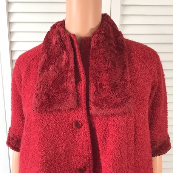 SARAH LOUISE Red Vintage Short Sleeve Jacket Size Small - Picture 2 of 8